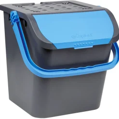Gifi Nettoyage Et Entretien|Poubelle tri des déchets noir et bleu 28 L