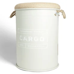 Gifi Rangement|Pouf coffre de rangement grand modèle Ø40xH54,5cm vert