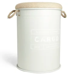 Gifi Rangement|Pouf coffre de rangement grand modèle Ø40xH54,5cm vert