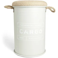 Gifi Rangement|Pouf coffre de rangement moyen modèle Ø34xH49,5cm vert