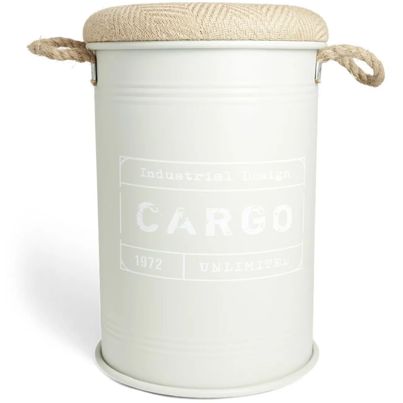 Gifi Rangement|Pouf coffre de rangement moyen modèle Ø34xH49,5cm vert