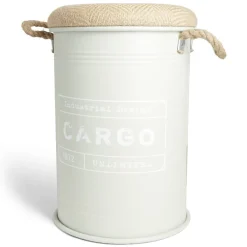 Gifi Rangement|Pouf coffre de rangement moyen modèle Ø34xH49,5cm vert