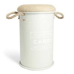 Gifi Rangement|Pouf coffre de rangement petit modèle Ø27xH43,5cm vert