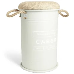 Gifi Rangement|Pouf coffre de rangement petit modèle Ø27xH43,5cm vert