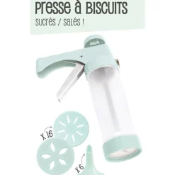 Gifi Presse à biscuits sucrés/salés 16 disques et 6 douilles