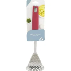 Gifi Presse purée inox avec manche en polypropylène rouge