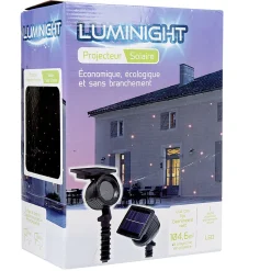 Gifi Eclairage Extérieur^Projecteur led solaire laser fixe motif pois rouge