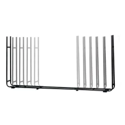 Gifi Chauffage^Range bûche extensible acier noir