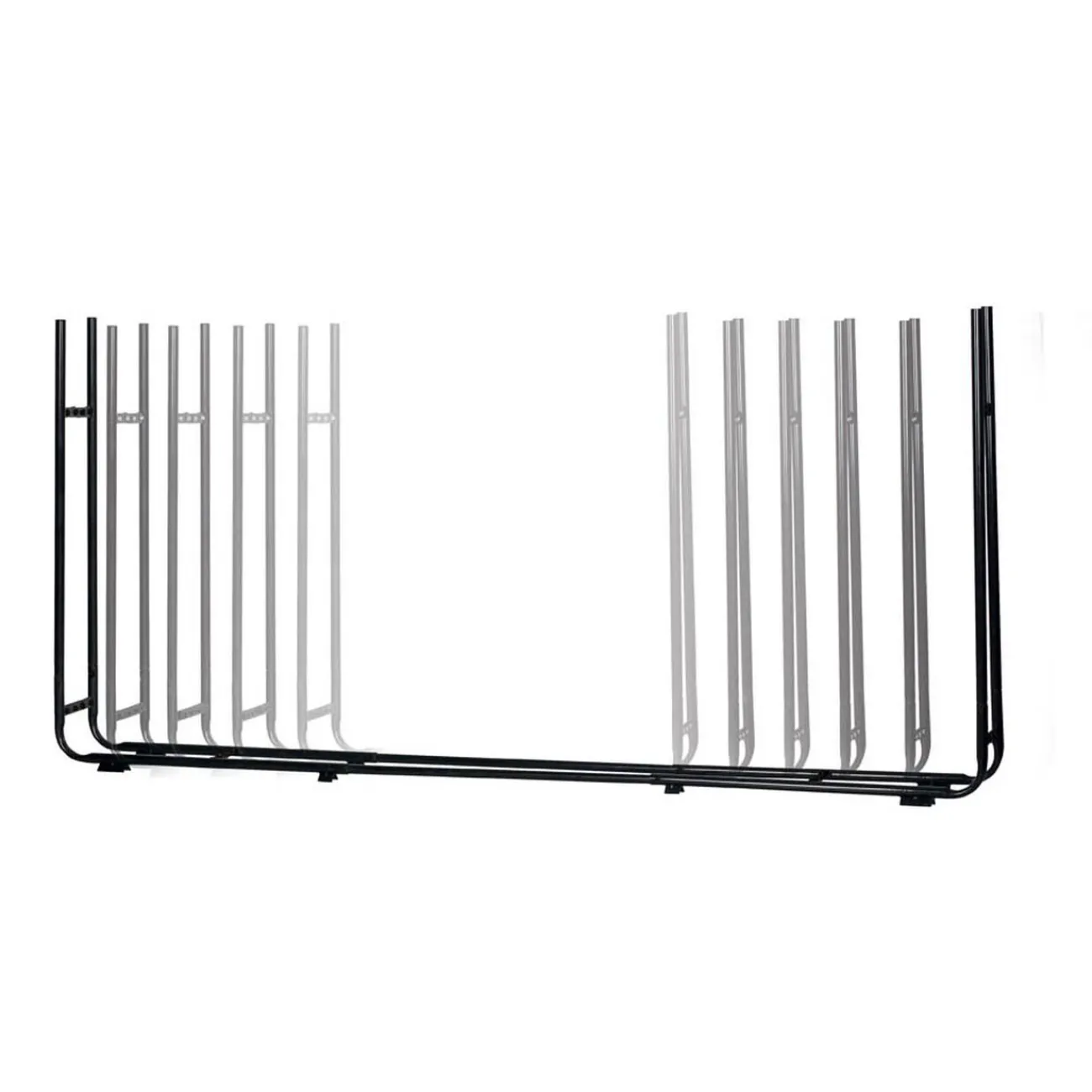 Gifi Chauffage^Range bûche extensible acier noir