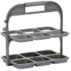 Gifi Range bouteille pliable gris 6 emplacements