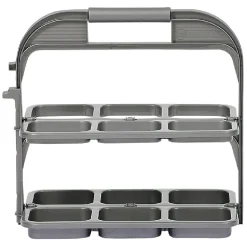 Gifi Range bouteille pliable gris 6 emplacements