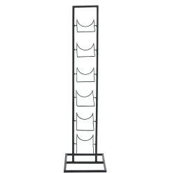 Gifi Range bouteilles 6 compartiments métal noir