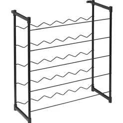 Gifi Range bouteilles métal noir 30 bouteilles