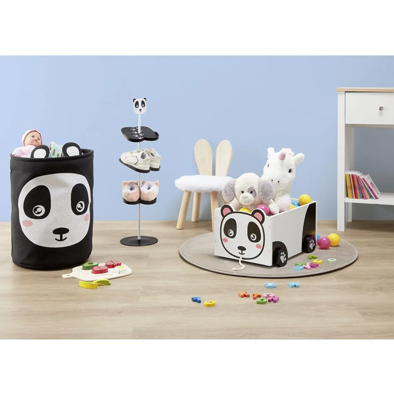 Gifi Rangement|Range chaussure licorne 3 paires 3 niveaux rose et blanc