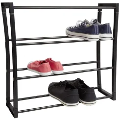 Gifi Rangement|Range chaussure métal noir 4 niveaux 8 paires