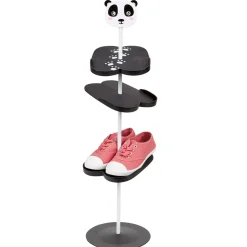 Gifi Rangement|Range chaussure panda 3 paires 3 niveaux noir et blanc
