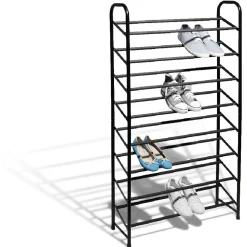 Gifi Rangement|Range chaussures à 8 niveaux noir