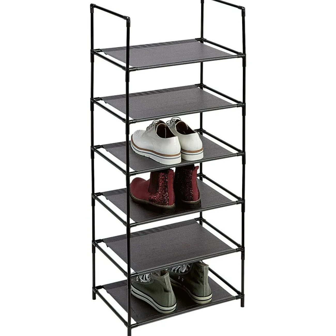 Gifi Rangement|Range chaussures 6 niveaux métal gris