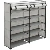 Gifi Rangement|Range chaussures 30 paires en toile gris clair