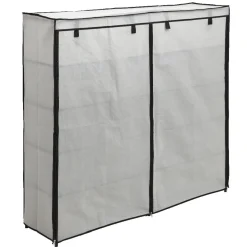 Gifi Rangement|Range chaussures 30 paires en toile gris clair