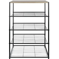 Gifi Rangement|Range chaussures 5 étagères noir naturel