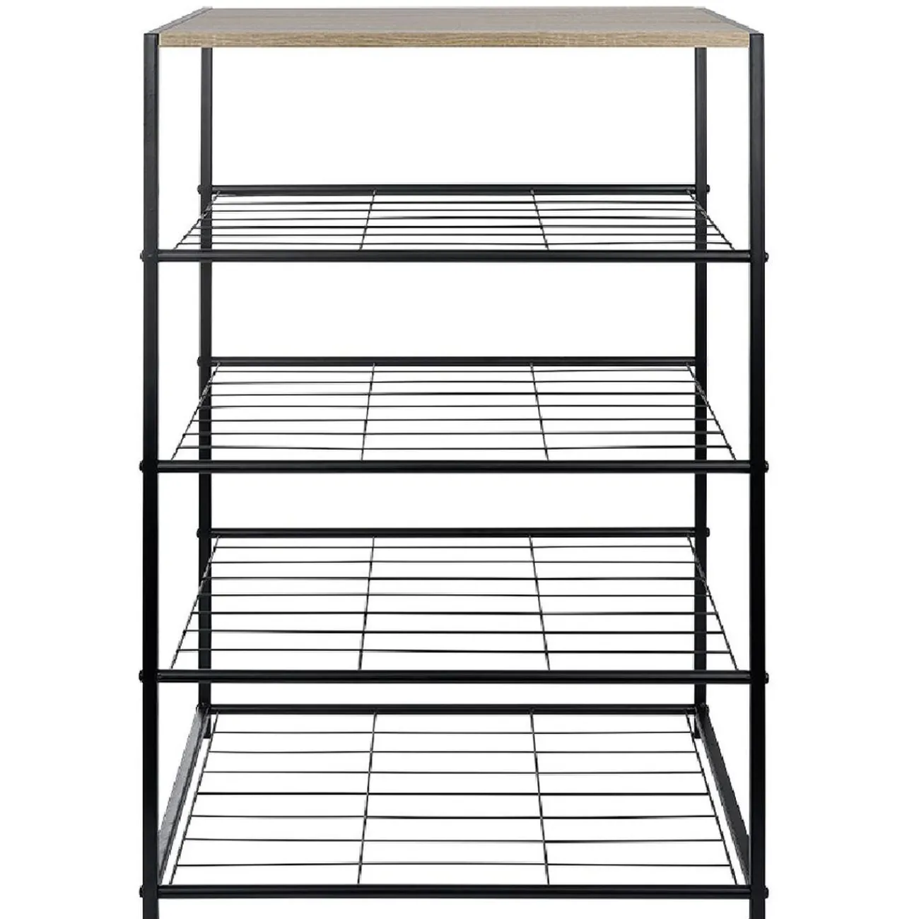 Gifi Rangement|Range chaussures 5 étagères noir naturel