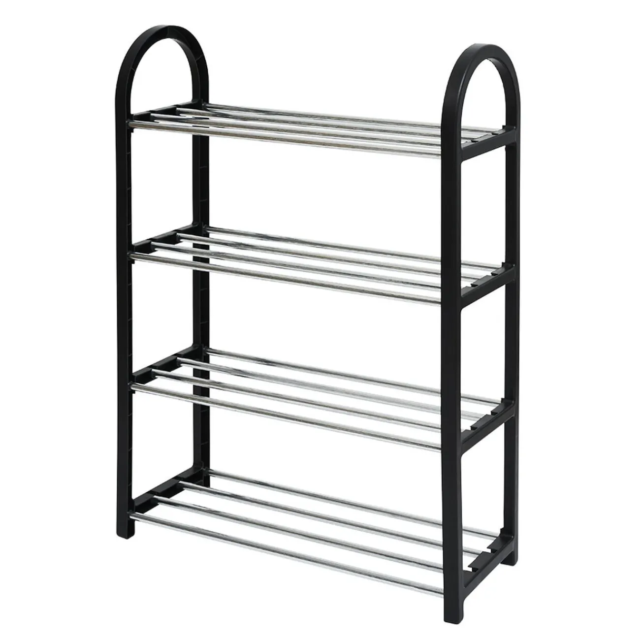 Gifi Rangement|Range chaussures 4 étagères noir L48xl19xH64cm