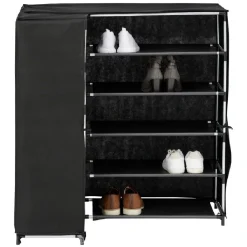 Gifi Rangement|Range chaussures d'angle noir 90x60xH90 cm