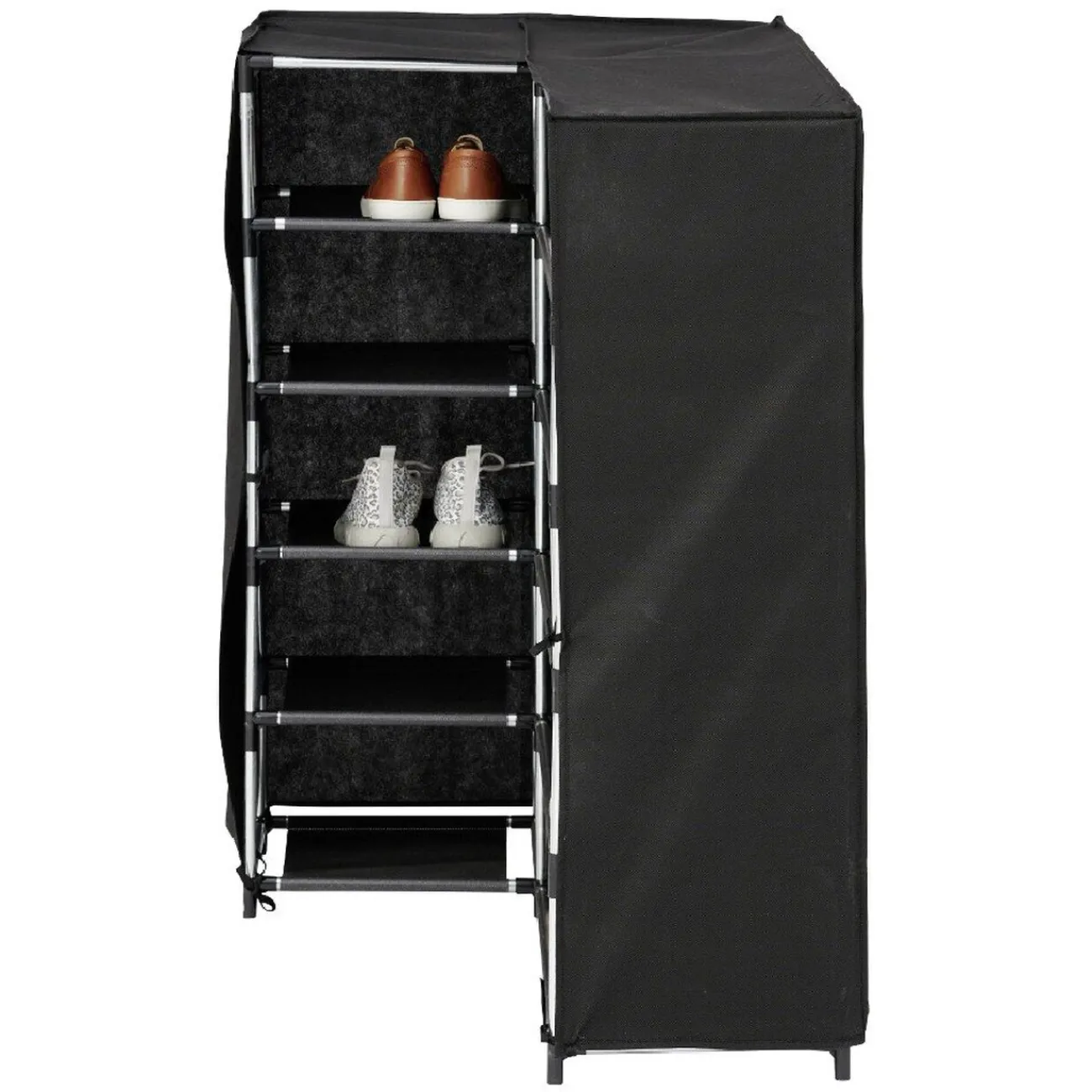 Gifi Rangement|Range chaussures d'angle noir 90x60xH90 cm