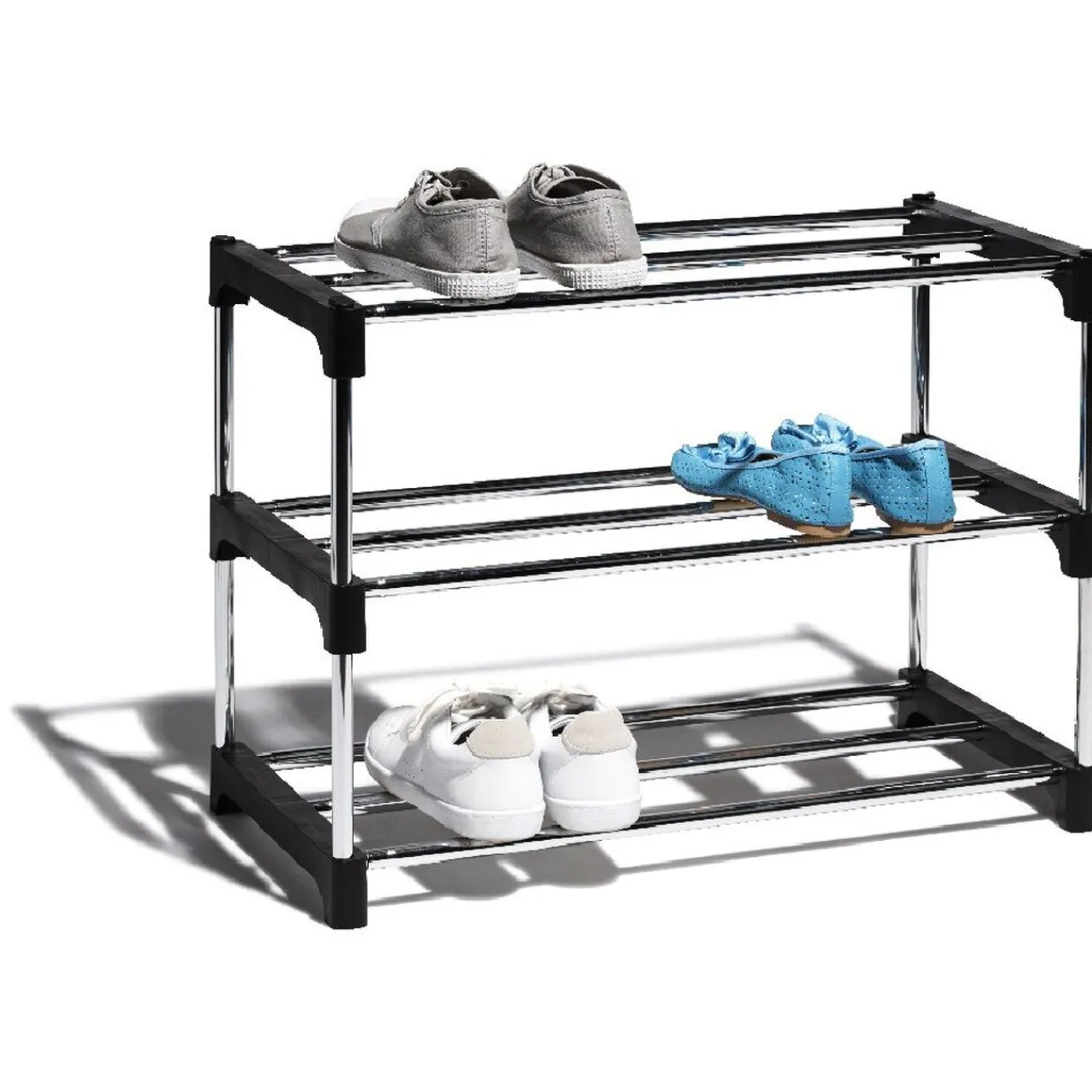 Gifi Rangement|Range chaussures extensible noir et gris