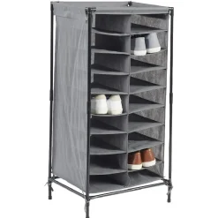 Gifi Rangement|Range chaussures gris 18 paires