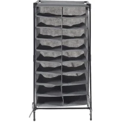 Gifi Rangement|Range chaussures gris 18 paires