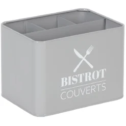 Gifi Range couvert BISTROT en métal gris