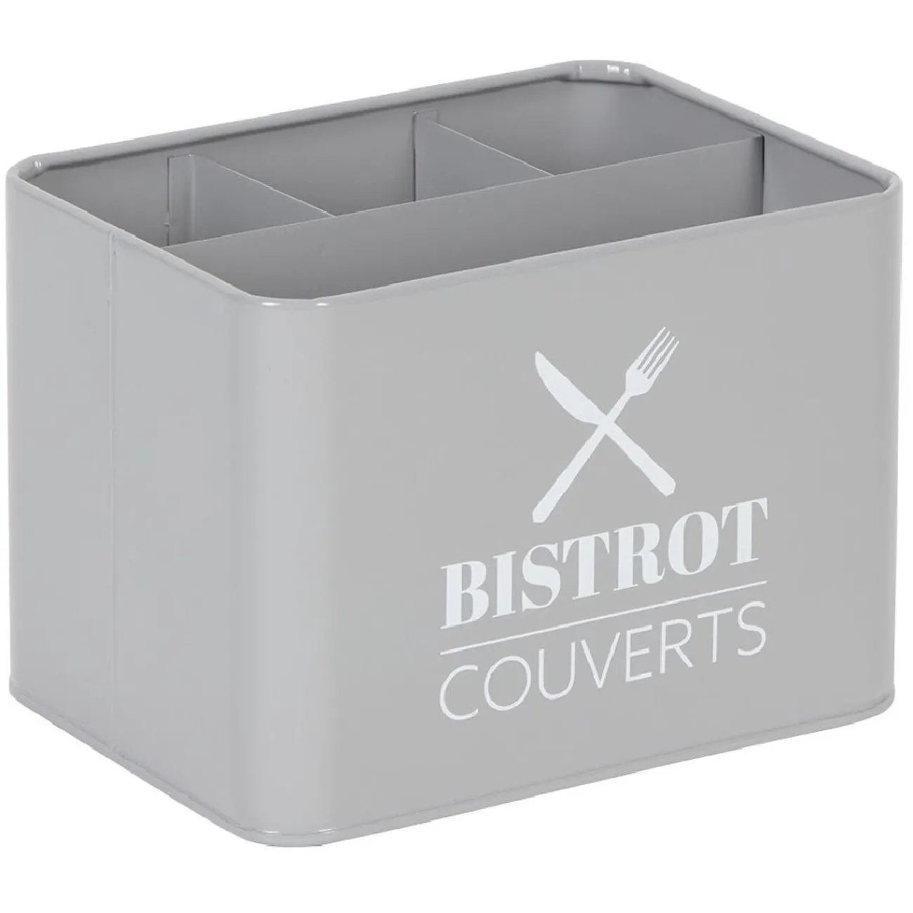 Gifi Range couvert BISTROT en métal gris