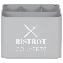 Gifi Range couvert BISTROT en métal gris