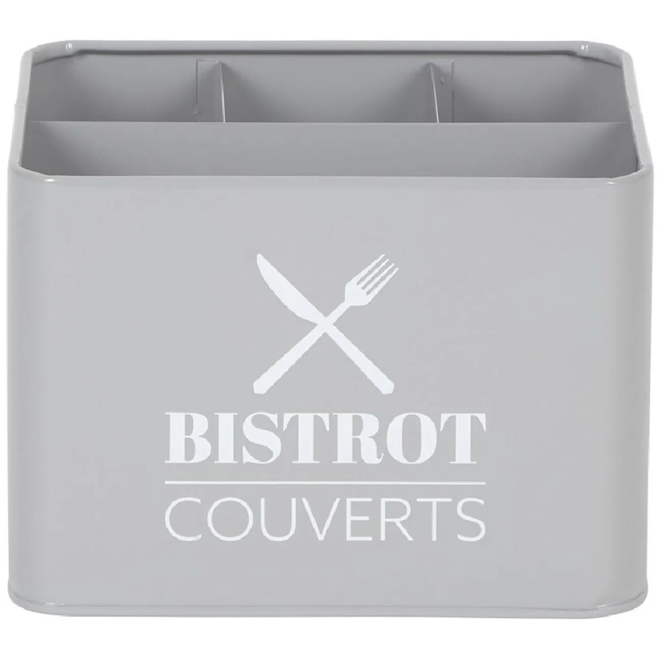 Gifi Range couvert BISTROT en métal gris