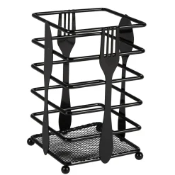 Gifi Range couvert métal design cuillère fourchette couteau 10x10xH16,5cm