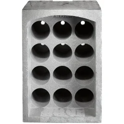 Gifi Range-bouteilles 12 emplacements gris