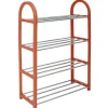 Gifi Rangement|Range-chaussures 4 niveaux rouge et gris