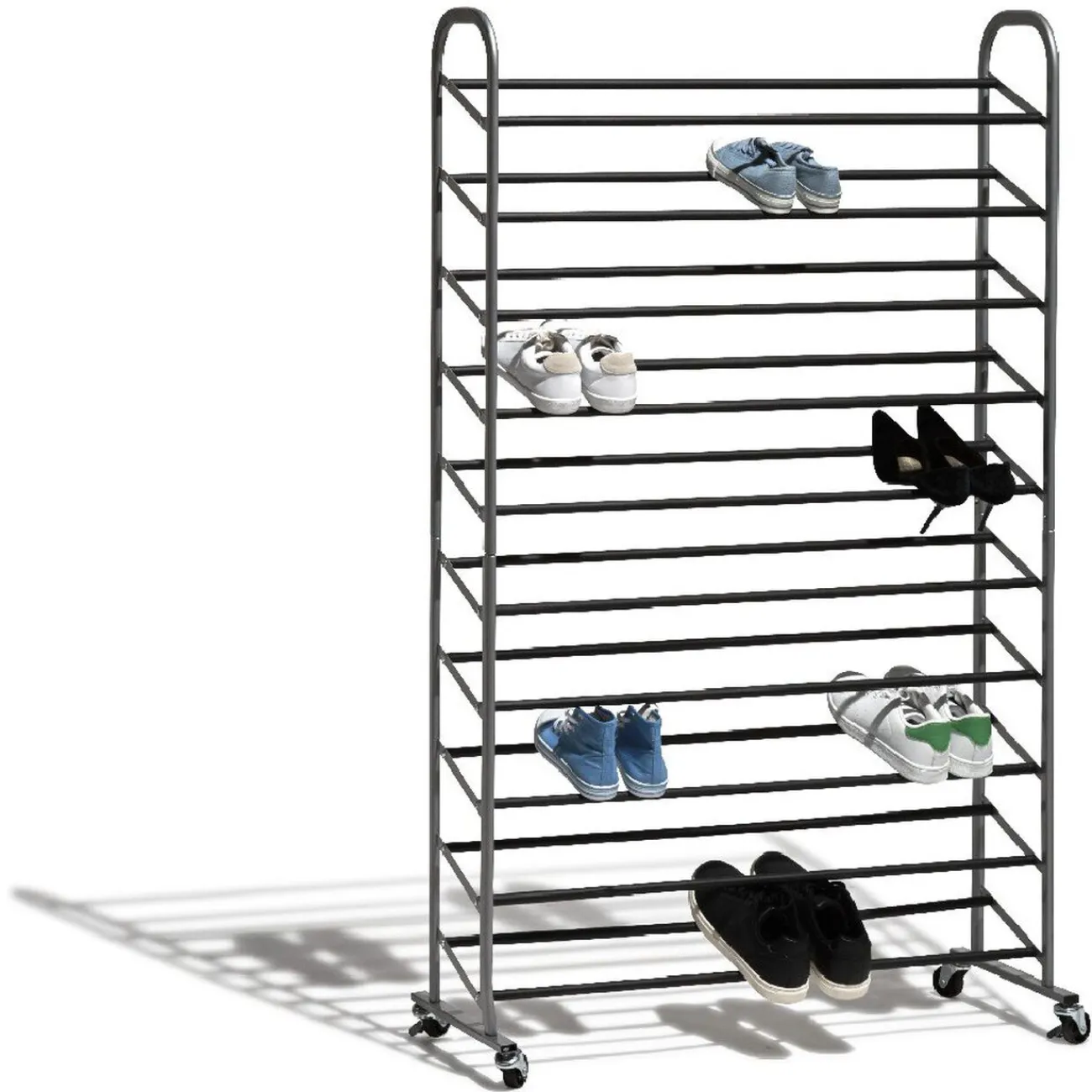 Gifi Rangement|Range-chaussures à roulettes 10 niveaux