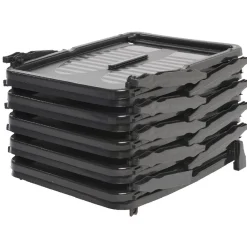 Gifi Rangement|Range-chaussures téléscopique plastique noir