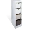 Gifi Rangement|Rangement 4 niveaux pour casier blanc