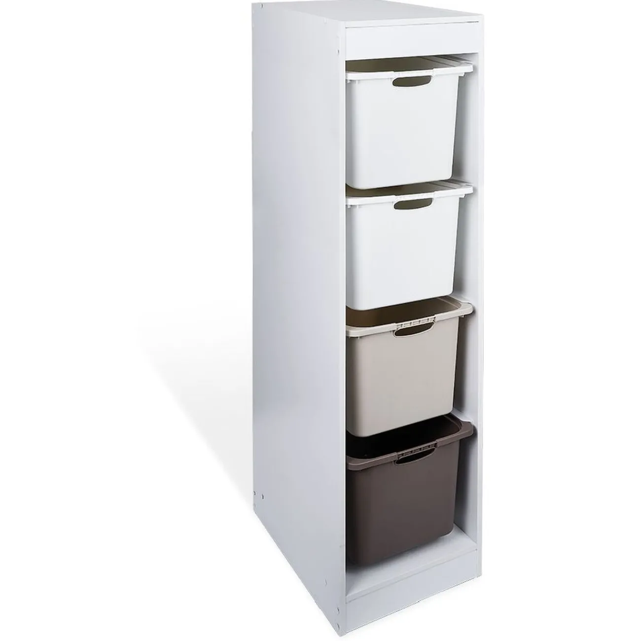 Gifi Rangement|Rangement 4 niveaux pour casier blanc