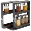 Gifi Rangement à épices coulissant 2 niveaux noir