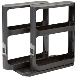Gifi Rangement à épices coulissant 2 niveaux noir