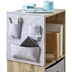 Gifi Rangement|Rangement Box Cube pochette feutrine gris clair 34x30cm