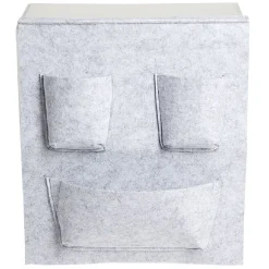 Gifi Rangement|Rangement Box Cube pochette feutrine gris clair 34x30cm