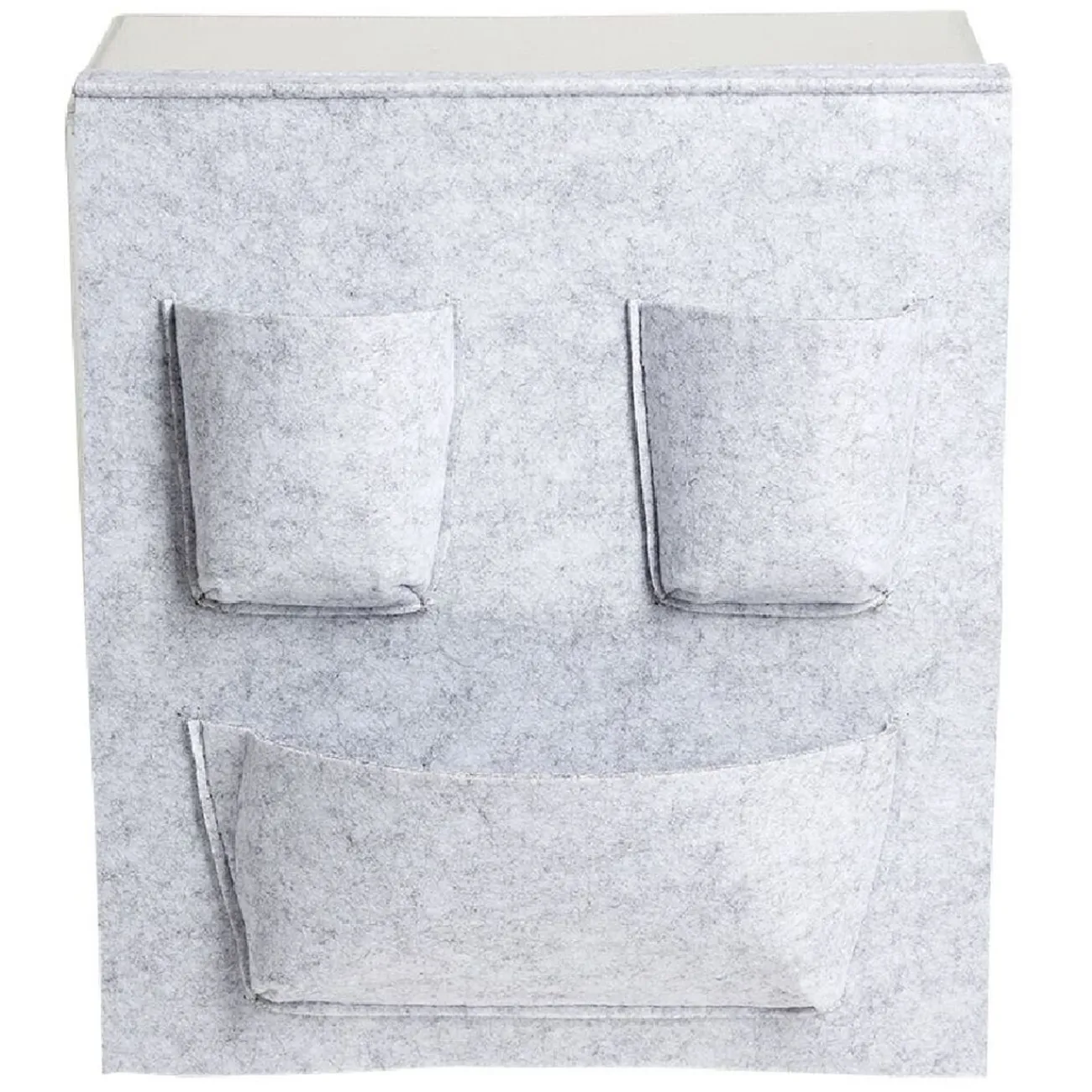 Gifi Rangement|Rangement Box Cube pochette feutrine gris clair 34x30cm