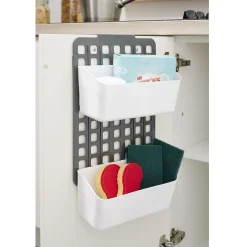 Gifi Rangement de porte ajustable gris