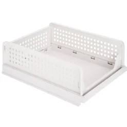 Gifi Rangement|Rangement dressing superposable coulissant blanc petit modèle